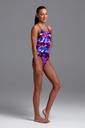 Badeanzug Funkita Girls Diamond Back One Piece / Ice Pack