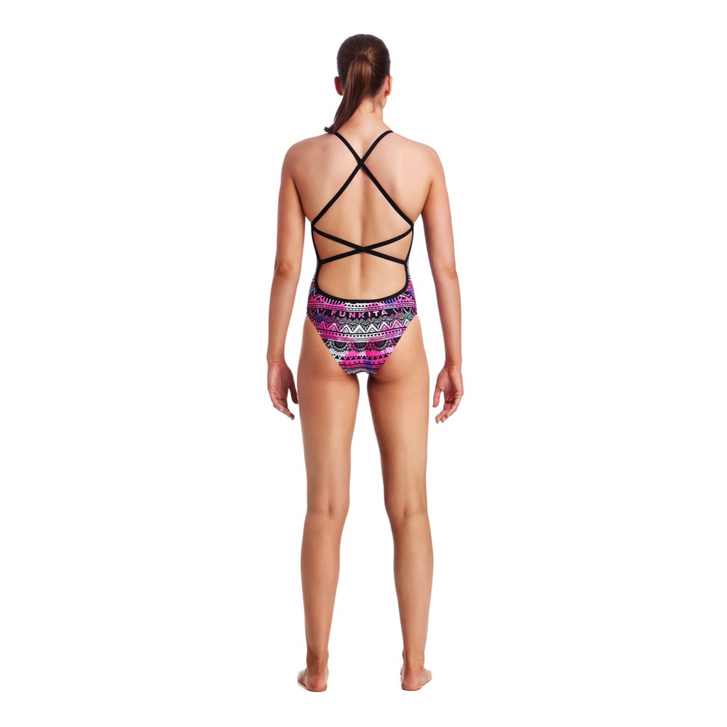 Badeanzug Funkita Ladies Strapped In One Piece / skull swim