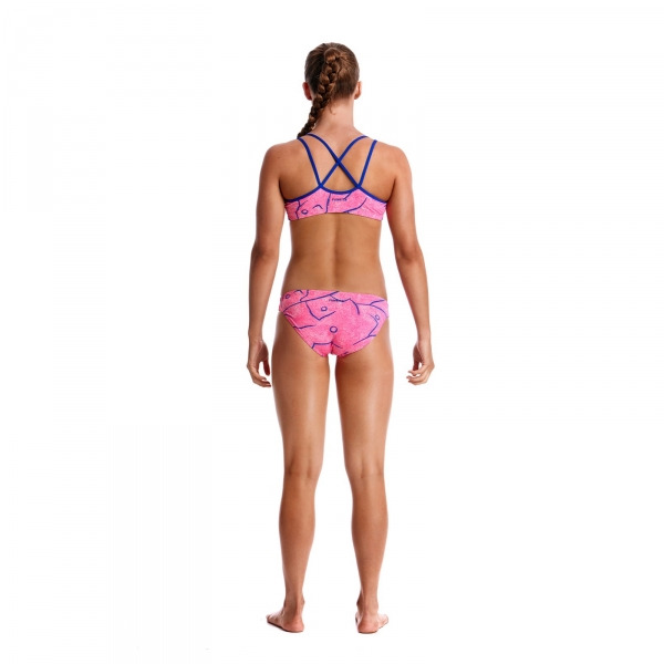 Bikini Funkita Girls Criss Cross Two Piece / Rock Salt