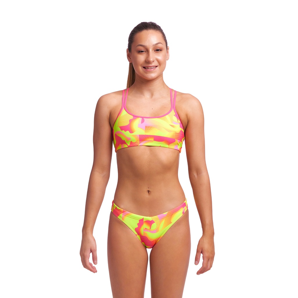 Bikini Funkita Girls Criss Cross Two Piece / Pinged Pink