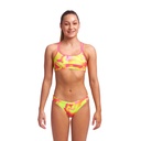 Bikini Funkita Girls Criss Cross Two Piece / Pinged Pink