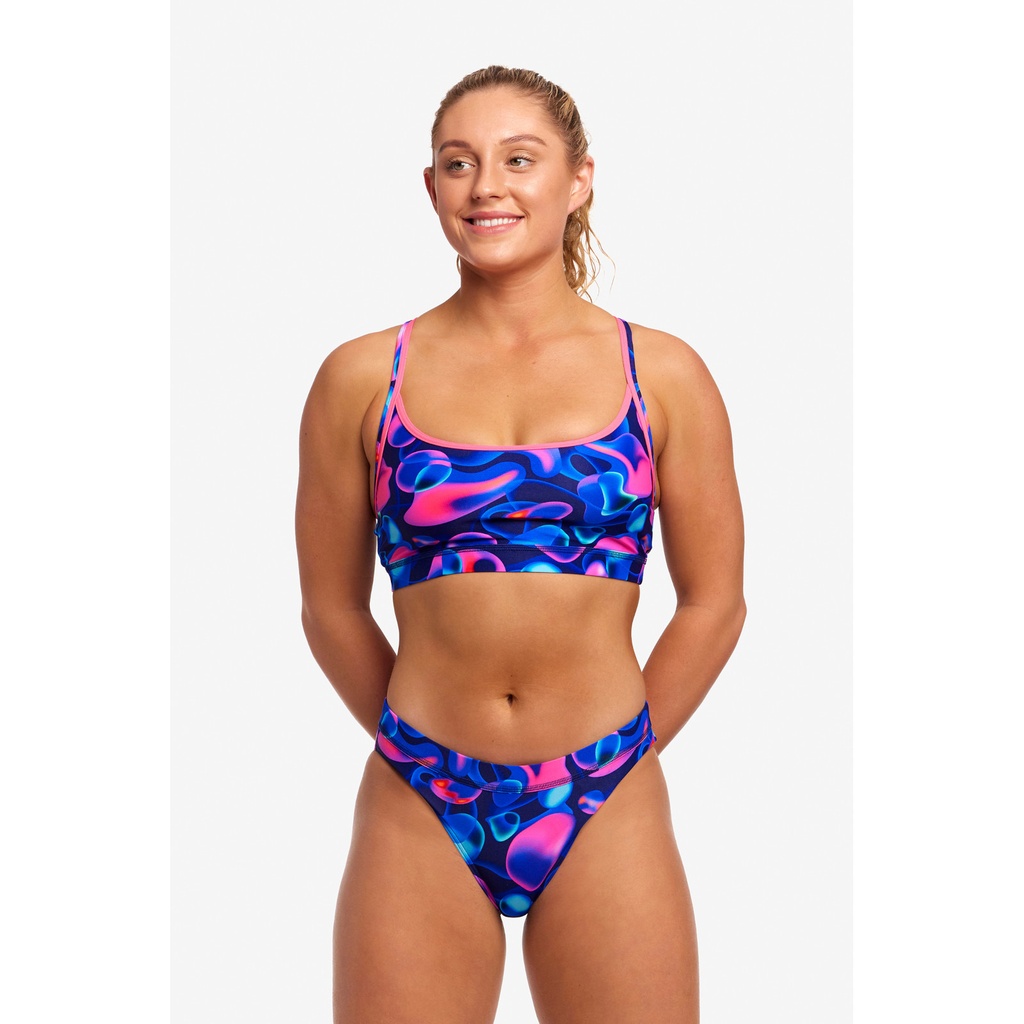 Bikinioberteil Funkita Ladies Sports Top / Liquid Lights