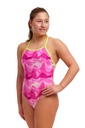 Badeanzug Funkita Girls Tie Me Tight / Pink Caps