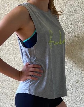 Funkita Fit Ladies Hank the Tank Top / Grey Scribble