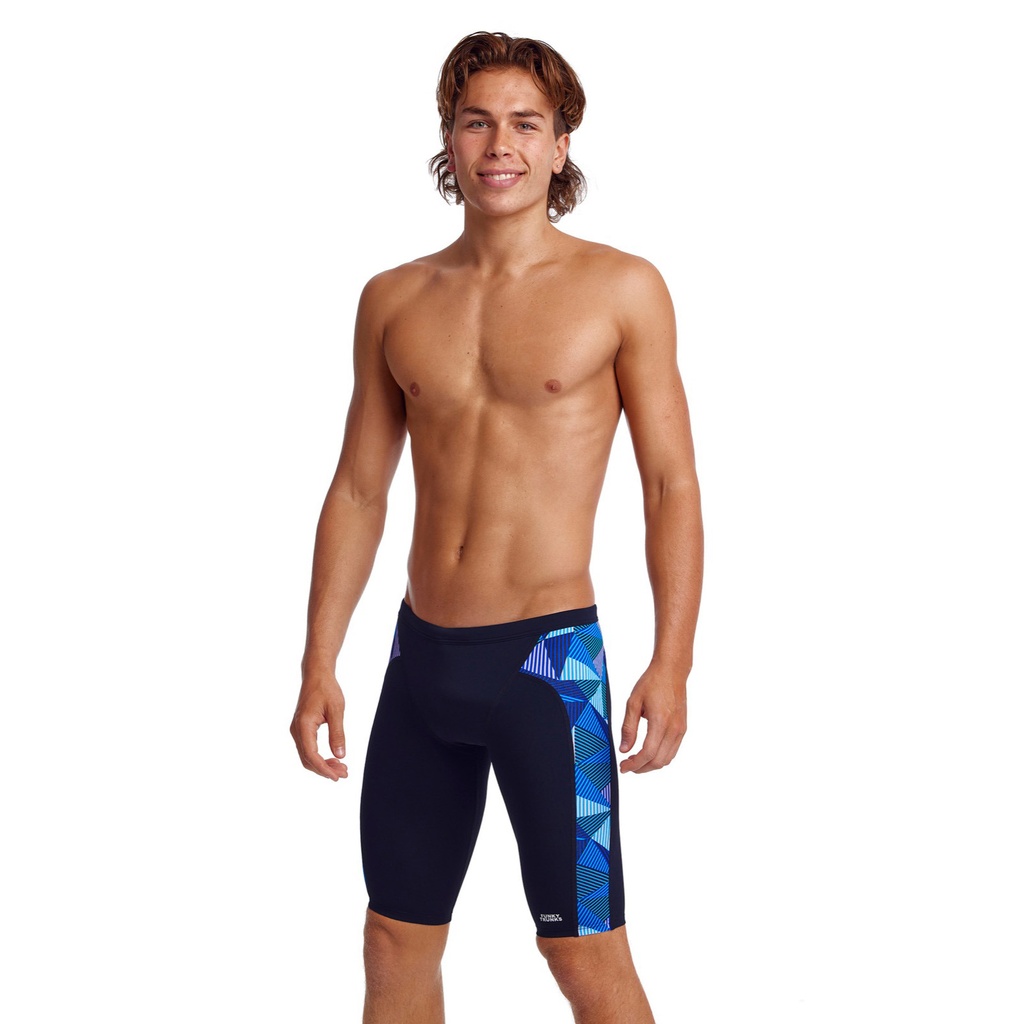 Badehose Funky Trunks Mens Training Jammer / Blue Bars