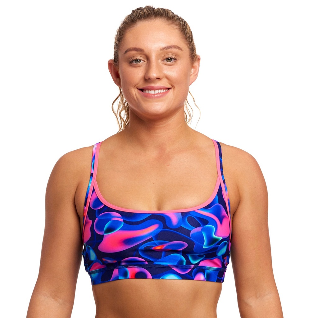 Bikinioberteil Funkita Ladies Sports Top / Liquid Lights