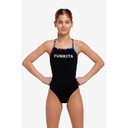 Badeanzug Funkita Girls Strapped in One Piece / Beat in Black