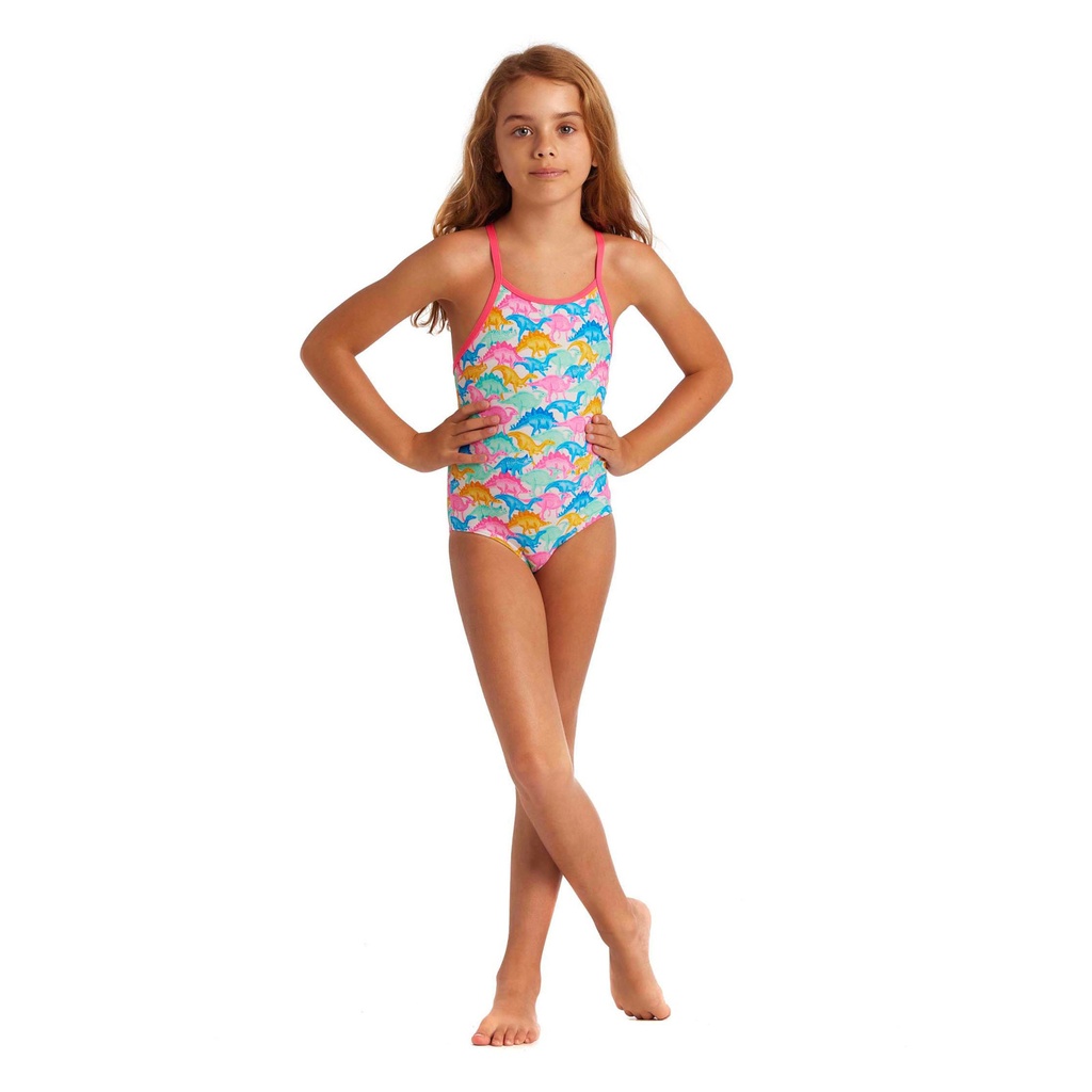 Badeanzug Funkita Mädchen Printed One Piece / Minisaurus