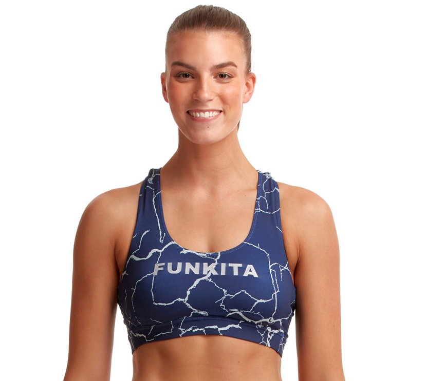 Funkita Fit Damen X Fit Crop Top / Silver Lining