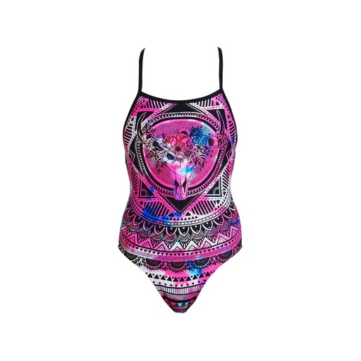 Badeanzug Funkita Ladies Strapped In One Piece / skull swim