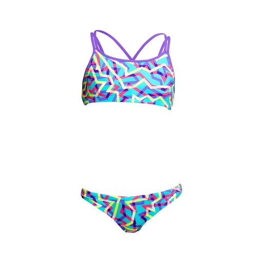 Bikini Funkita Girls Criss Cross Two Piece / Mint Strips