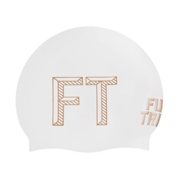 [FTG013N7090200] Badekappe Funy Trunks Seamless Silicon Cap / Stencilled White