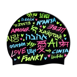 Badekappe Funky Silicon Cap / Love Funky