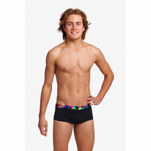 Badehose Funky Trunks Boys Sidewinder Trunk / Beat it Black